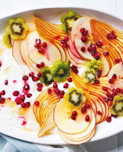 Autumn fruit salad with yoghurt recipe