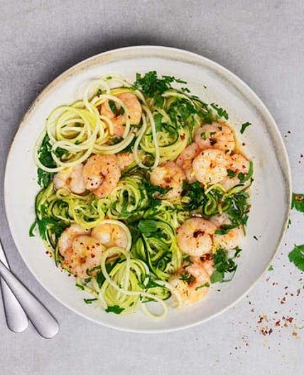Spicy Prawn/Shrimp and zoodles