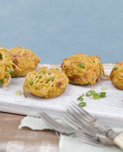 Use-it-up pie maker spaghetti frittata