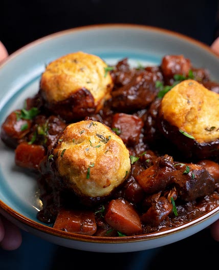 Lamb Stew with Herby Dumplings by Pureety