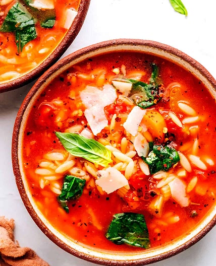 Italian Orzo Spinach Soup