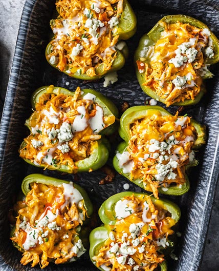 Buffalo Chicken Stuffed Peppers