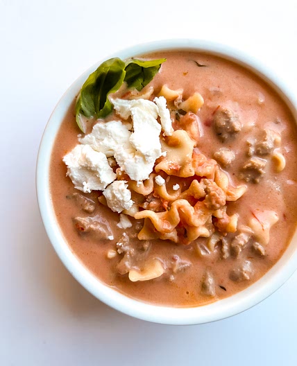 Creamy Crockpot Lasagna Soup