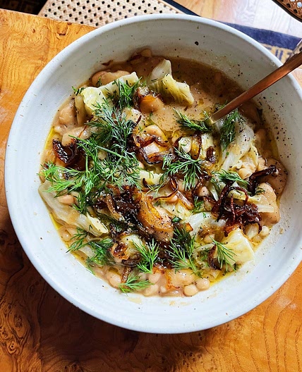 Dilly Bean Stew with Cabbage and Frizzled Onions — Alison Roman