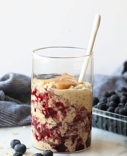 PB & J Overnight Oat's