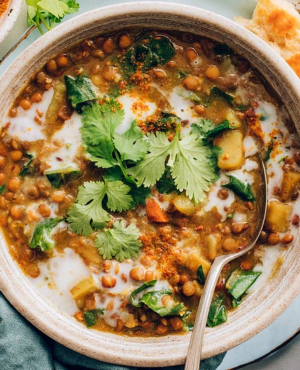Instant Pot Curried Lentil Soup (Indian-Inspired)