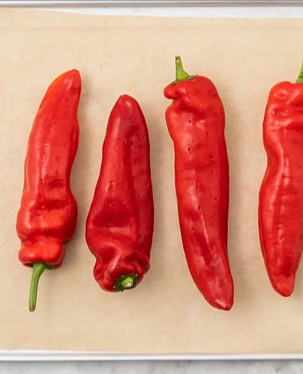 Geroosterde puntpaprika’s