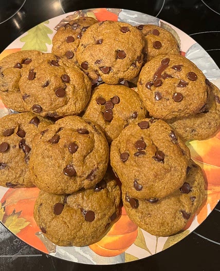 Vegan Pumpkin Chocolate Chip Cookies Levain Bakery Inspired