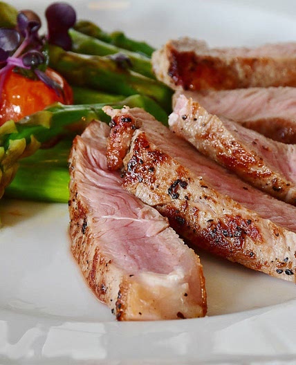 Filete de flanco en freidora sin aceite
