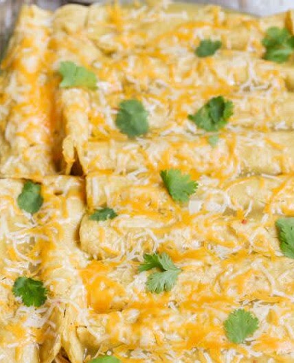 Chicken Enchiladas with Green Sauce