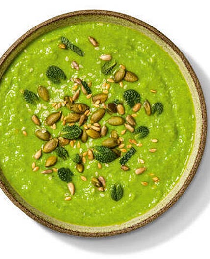 Pea and leek soup