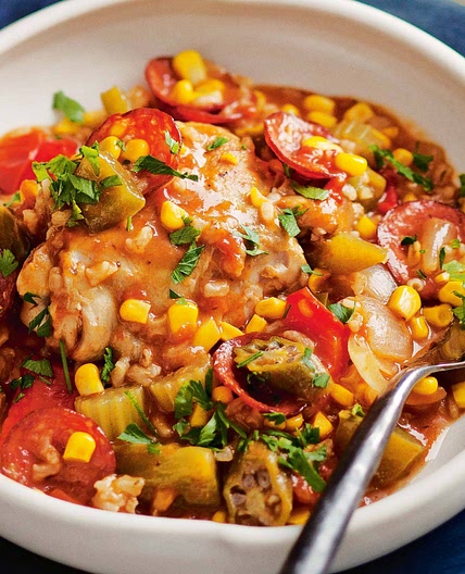 Slow-cooker chicken and chorizo gumbo
