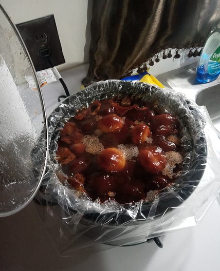 Barbeque pork ribs and potatoes