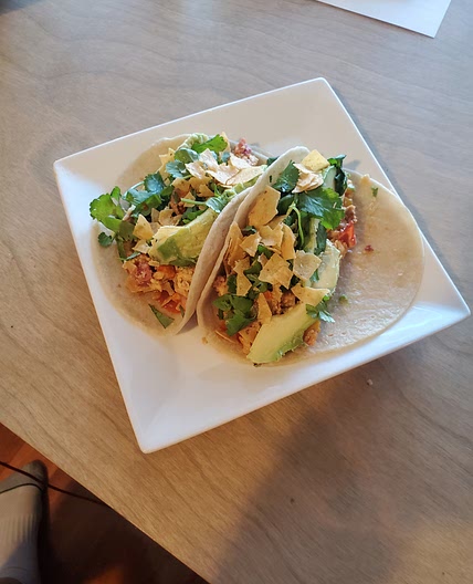 Huevos Ranchero/Migas Breakfast Tacos