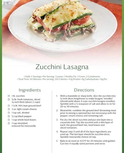 Zucchini Lasagna 