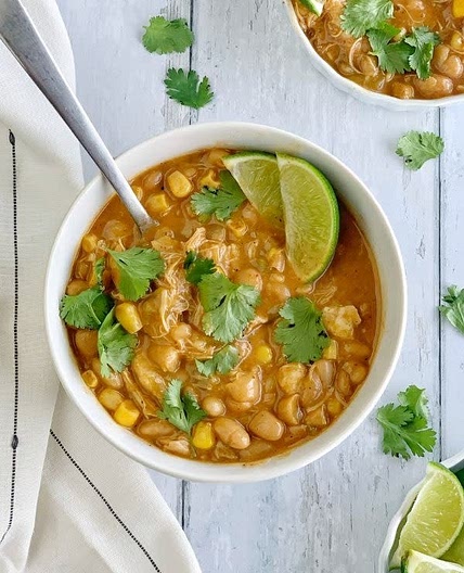 Coconut Lime White Bean Chicken Chili
