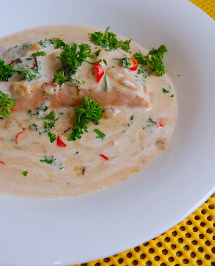 Keto Creamy Coconut Lemon Salmon