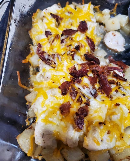 Chicken potato ranch bake