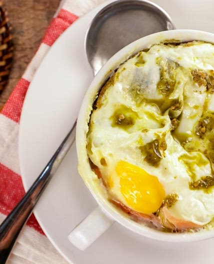 Keto Ham and Pesto Egg Cups