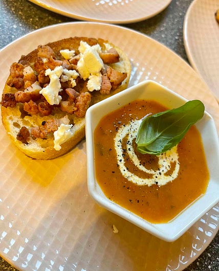 Roasted pepper and Tomato soup 