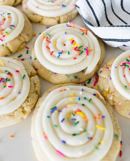 Crumbl Birthday Cake Cookies