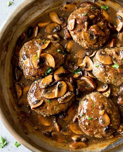 Hamburger Steak and Gravy Recipe - Keto Recipes