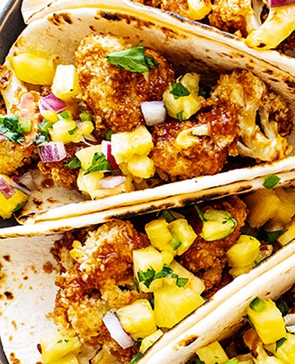 Crunchy Hawaiian Cauliflower Tacos
