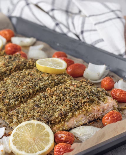Pesto Crusted Salmon