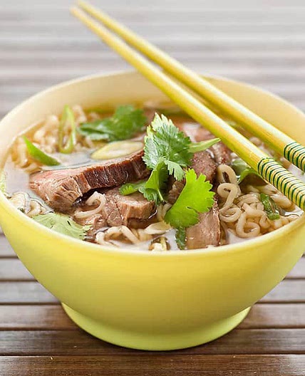 Ginger Beef and Ramen Noodle Soup