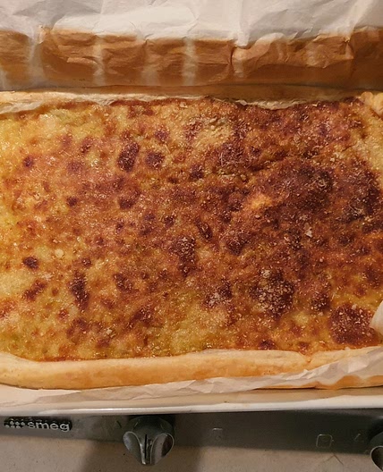 Torta porri e gorgonzola