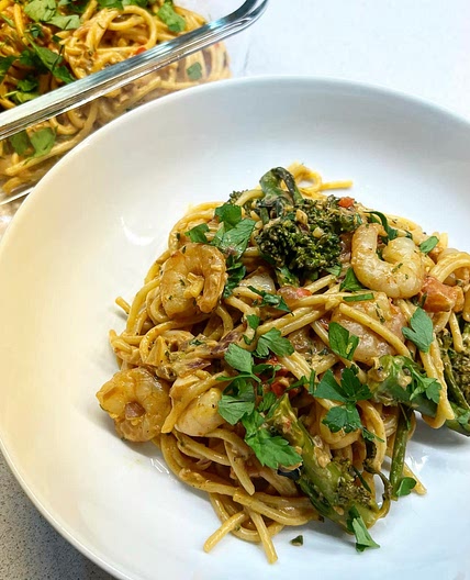 Creamy Cajun Prawn Pasta