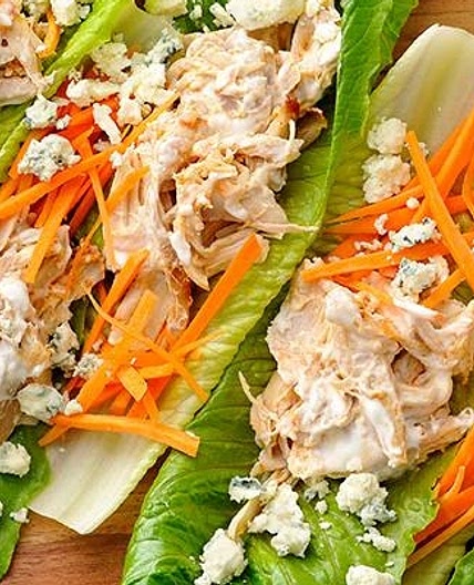 Buffalo Chicken Salad Lettuce Cups