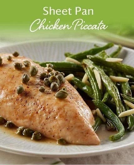 Sheet Pan Chicken Piccata with Green Beans