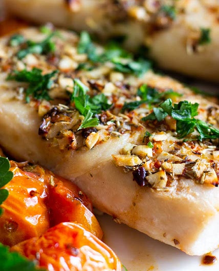 Greek Style Baked Mahi Mahi