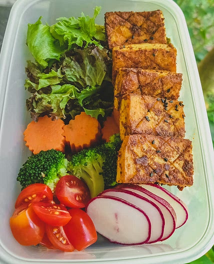Tofu Satay with Salad