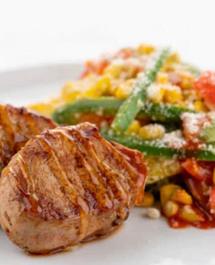 Pork medallions with hash