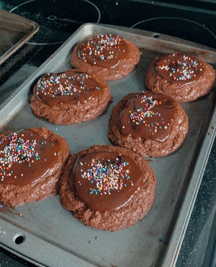 Sprinkled Brownie Cookies