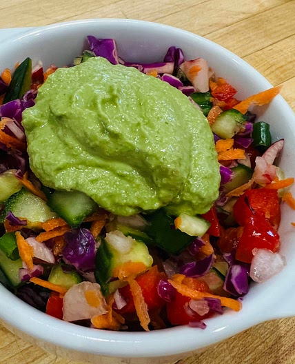 Zesty Green Goddess Salad Dressing (vegan)