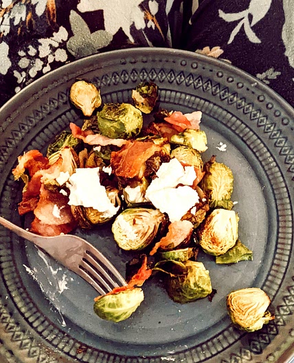 Roasted Brussel Sprouts and Bacon