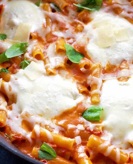 One-Pan Baked Ziti Skillet