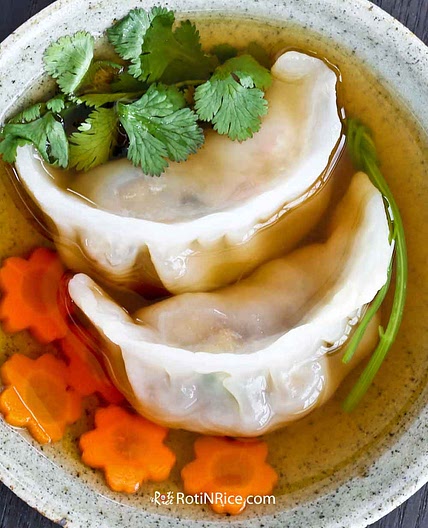 Shrimp Dumpling Suimono (clear soup)