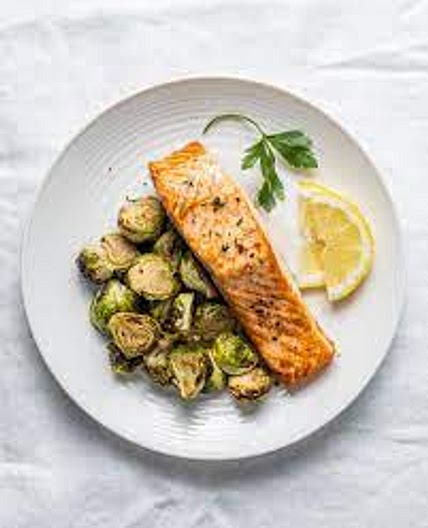 Salmon Special Sauce + Brussel Sprouts