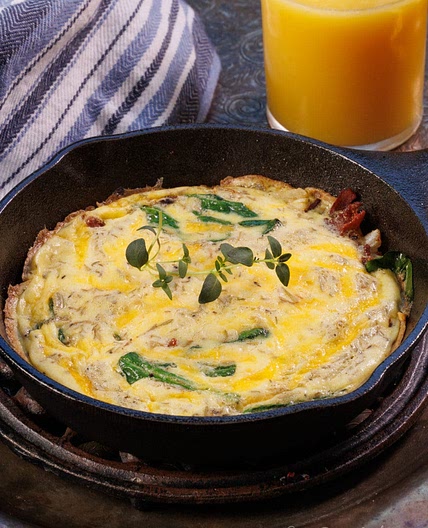 Spinach and Bacon Frittata For One