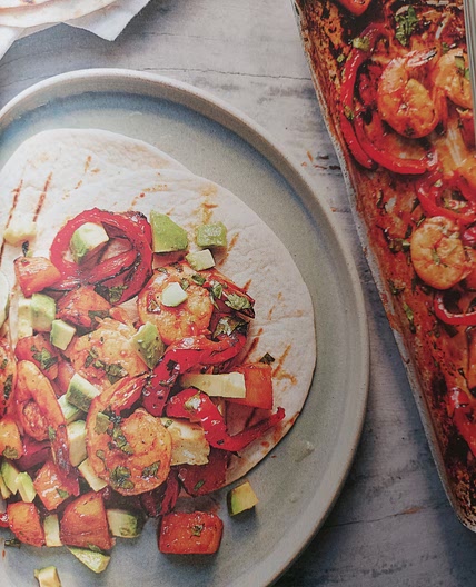 Smoky Glazed Pepper and Prawn Tacos with Caramelised Pineapple