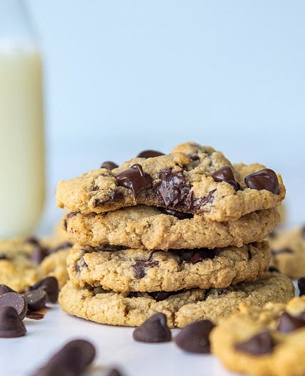 Chocolate Chip Oat Flour Cookies (Soft & Chewy!)