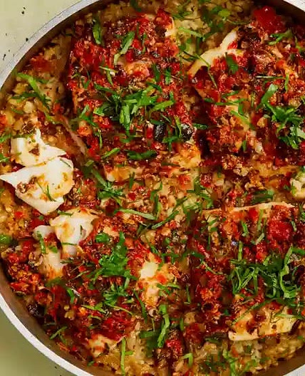 Cod marinated in pepper salsa