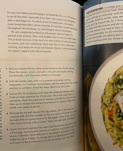 Savory red lentil oatmeal