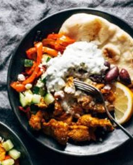 Sheet Pan Chicken Pitas with Tzatziki