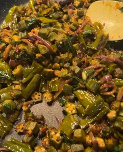 Twisted Bhindi (okra)