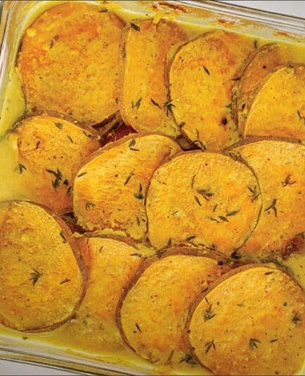 Sweet Potatoes Au Gratin